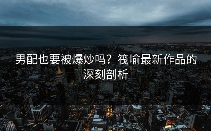 男配也要被爆炒吗？筏喻最新作品的深刻剖析